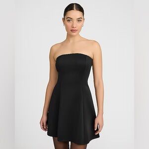 NWT Scuba Strapless Mini Fit and Flare Dress